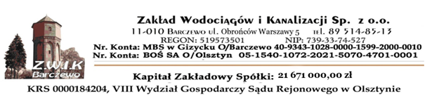 ZWiK w Barczewie – nabór na stanowisko specjalista ds. ochrony środowiska