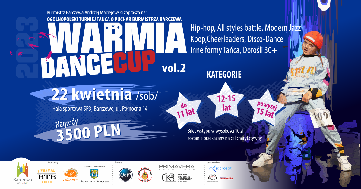 Ogólnopolski Turniej Tańca WARMIA DANCE CUP II o Puchar Burmistrza Barczewa