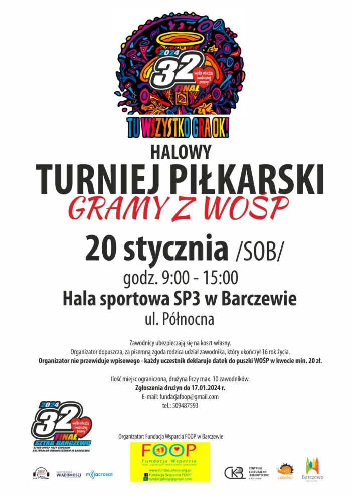 Halowy Turniej Piłkarski „Gramy z WOŚP”